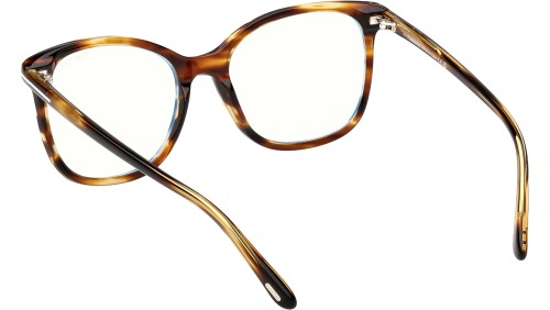 Tom Ford TF6089-B - 055 - 54 - CON LENTI CON FILTRO LUCE BLU-VIOLETTA Montature ottiche Havanna Pillow (Rounded)