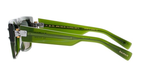 Balmain BPS-116 B-III - C - 56 Occhiali da sole Green Flat Top