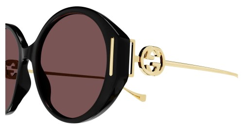 Gucci GG1202S - 001 - 57 Occhiali da sole Black Round