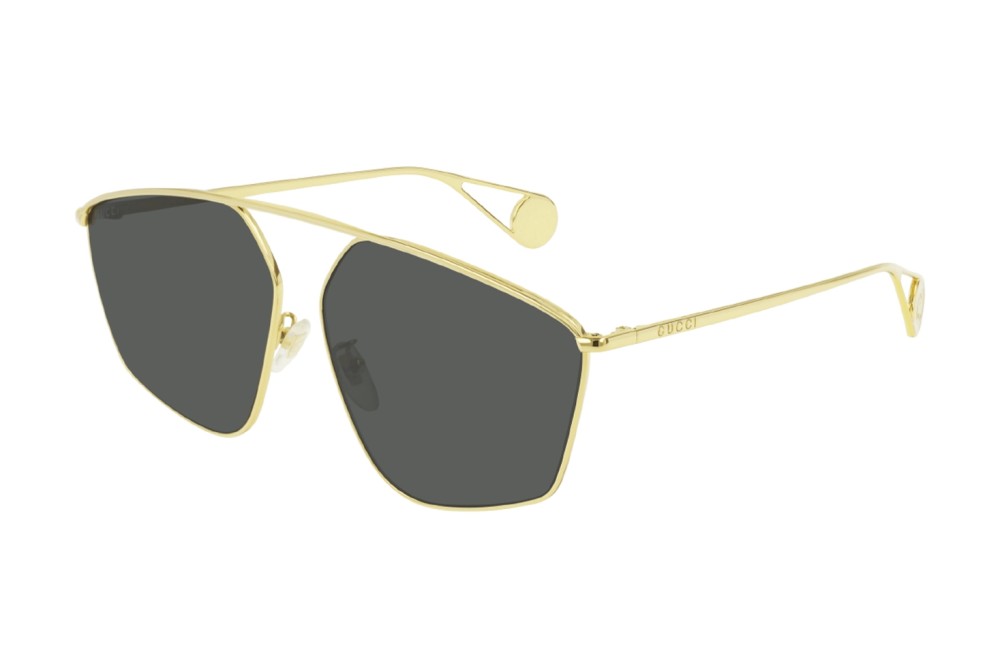 Gucci GG0437SA - 002 - 60 Occhiali da sole Gold Pilot (Aviator)