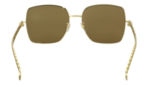 Gucci GG0724S WITHOUT CHAIN - 002 - 61 Occhiali da sole Gold Square