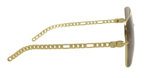 Gucci GG0724S WITHOUT CHAIN - 002 - 61 Occhiali da sole Gold Square