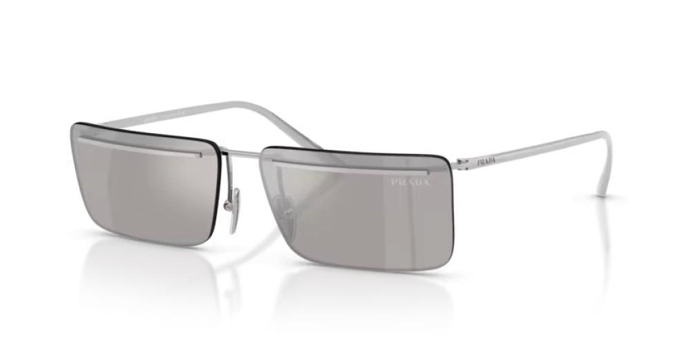 PRADA PR C53S - 1BC60N - 60 Occhiali da sole Silver Rectangle