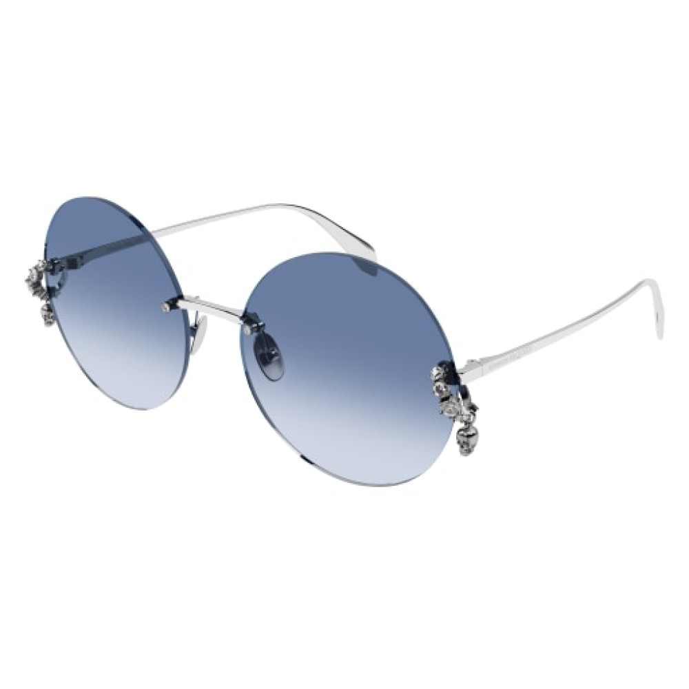 Alexander McQueen AM0418S - 003 - 62 Occhiali da sole Silver Round
