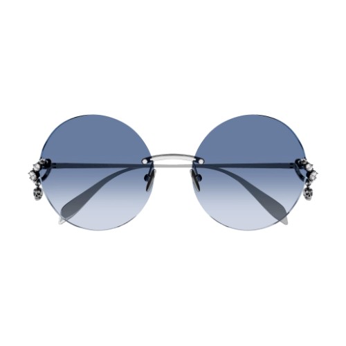 Alexander McQueen AM0418S - 003 - 62 Occhiali da sole Silver Round
