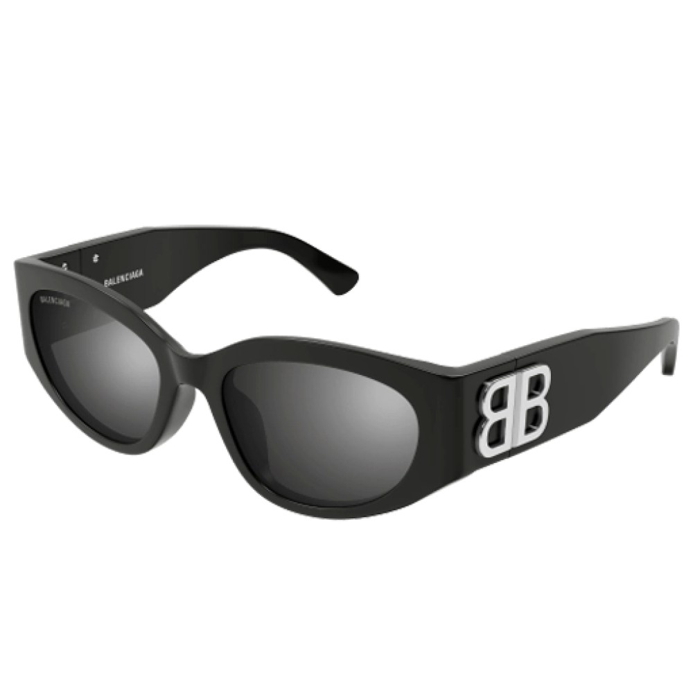 Balenciaga BB0324SK - 007 - 55 Occhiali da sole Gray Oval