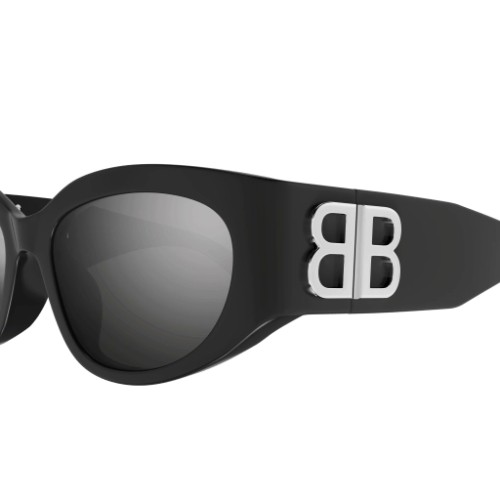 Balenciaga BB0324SK - 007 - 55 Occhiali da sole Gray Oval
