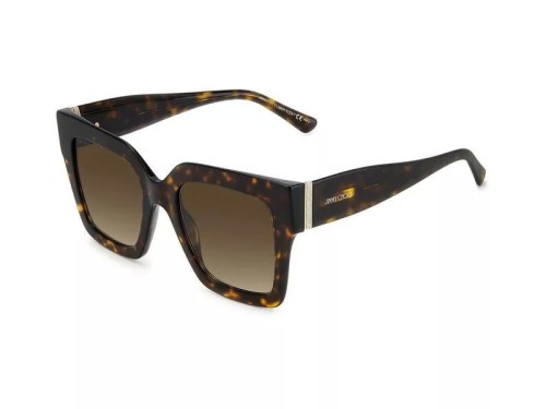 Jimmy Choo EDNA/S - 086HA - 52 Occhiali da sole Havanna Square