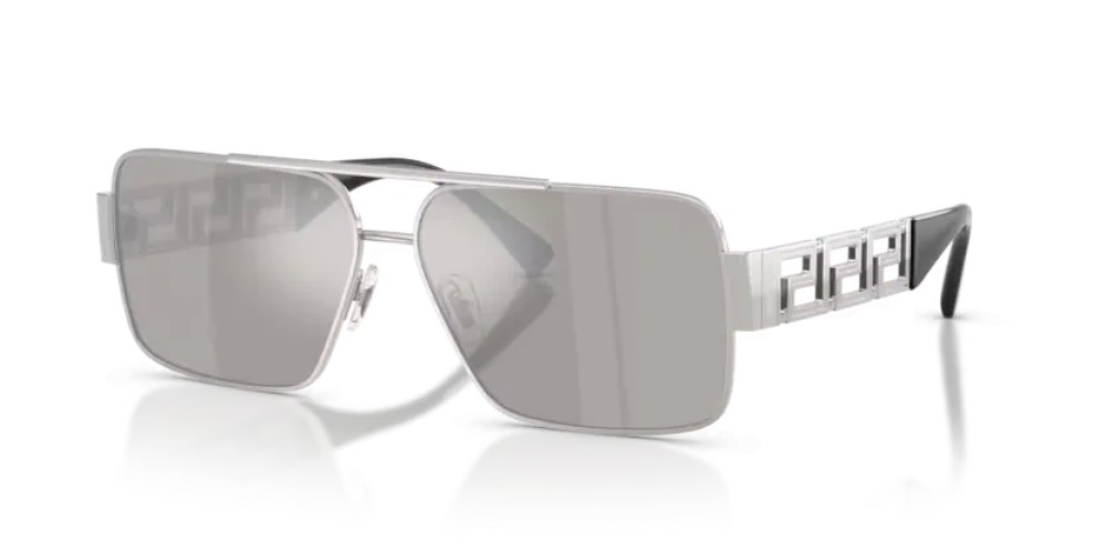 VERSACE VE2290 - 10016G - 61 Occhiali da sole Silver Rectangle