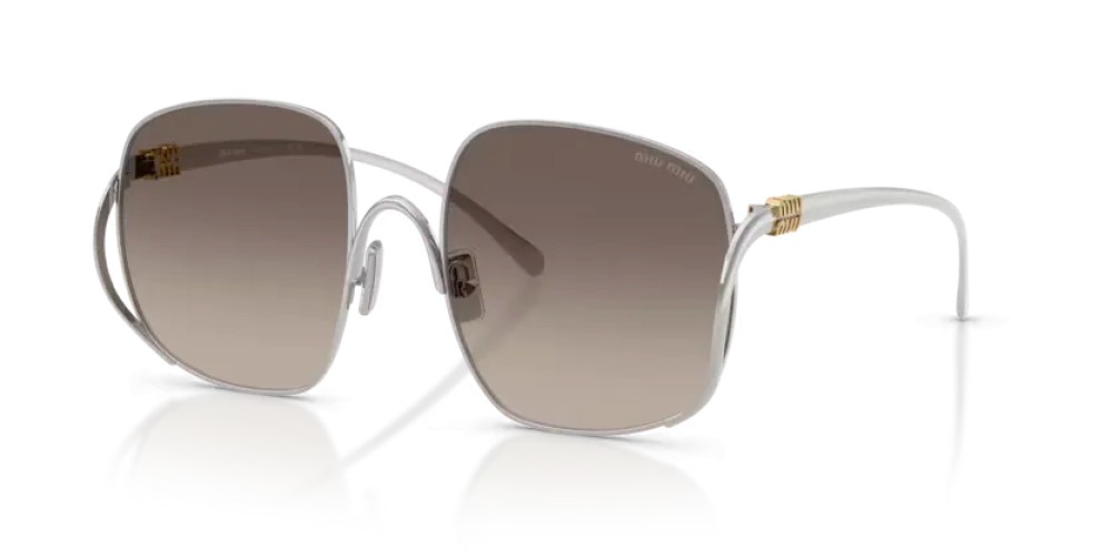 MIU MIU MU A57S - 1BC30S - 57 Occhiali da sole Silver Square