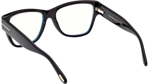 Tom Ford FT5878-B - 001 - 55 - CON LENTI CON FILTRO LUCE BLU-VIOLETTA Montature ottiche Black Cat Eye