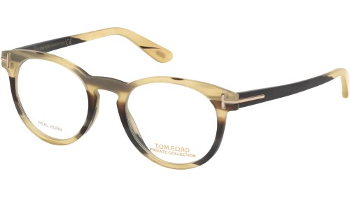Tom Ford FT5721-Private Collection REAL HORN - 062 - 49 Montature ottiche Pantó / Rounded