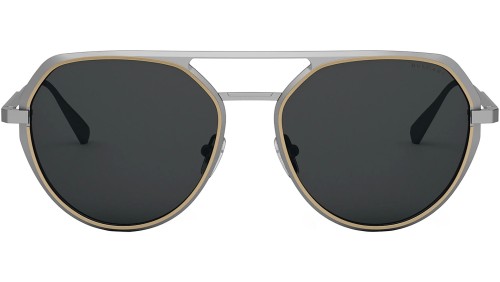Bvlgari BV40019U OCTO - 17D - 56 Occhiali da sole Silver Pilot (Aviator)