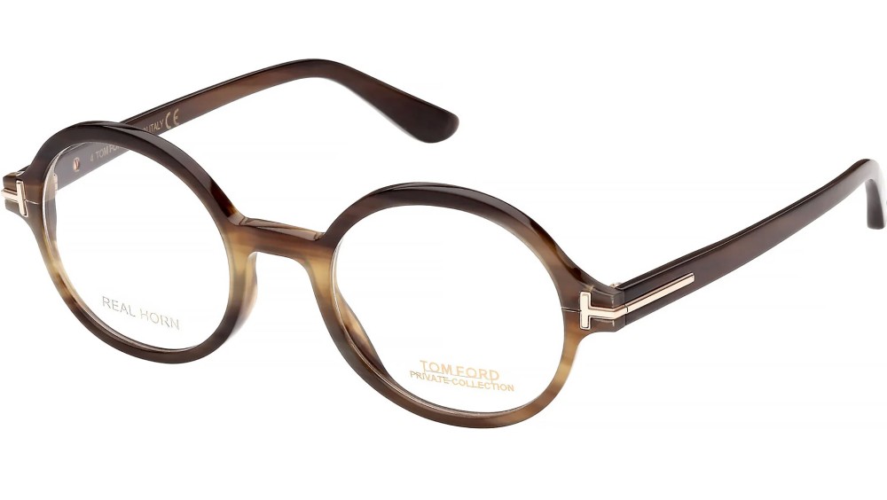 Tom Ford FT5850-Private Collection REAL HORN - 064 - 47 Montature ottiche Round