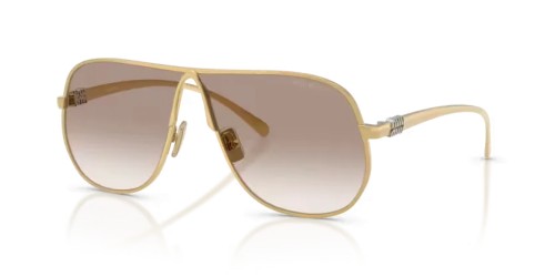 MIU MIU MU A56S - 5AK90L - 66 Occhiali da sole Gold Pilot (Aviator)