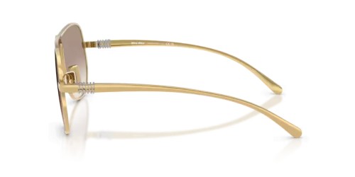 MIU MIU MU A56S - 5AK90L - 66 Occhiali da sole Gold Pilot (Aviator)