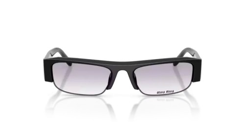MIU MIU MU B07S - 16K04O - 51 Occhiali da sole Black Rectangle