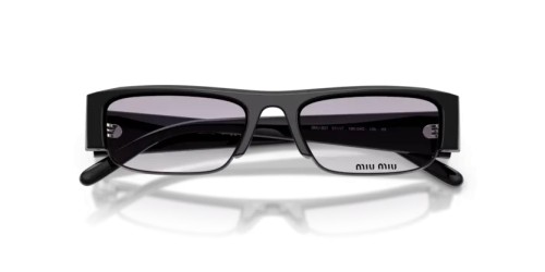 MIU MIU MU B07S - 16K04O - 51 Occhiali da sole Black Rectangle