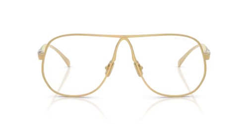 MIU MIU A56S - 5AK08N - 66 - CON LENTI CON FILTRO LUCE BLU-VIOLETTA Occhiali da sole Gold Pilot (Aviator)