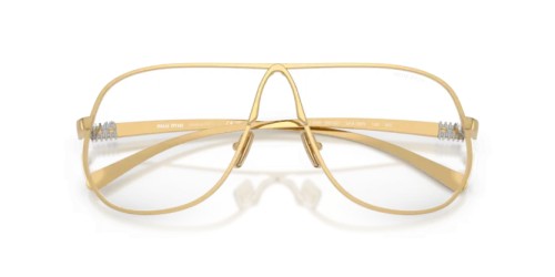 MIU MIU A56S - 5AK08N - 66 - CON LENTI CON FILTRO LUCE BLU-VIOLETTA Occhiali da sole Gold Pilot (Aviator)