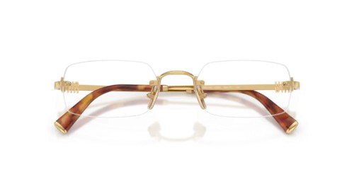 MIU MIU MU 50YV - 5AK1O1 - 52 Montature ottiche Gold Rectangle