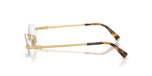 MIU MIU MU A54S - 5AK08N - 51 - CON LENTI CON FILTRO LUCE BLU-VIOLETTA Occhiali da sole Gold Oval
