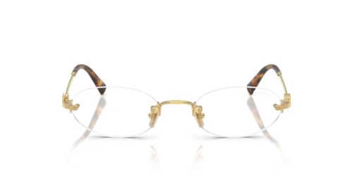 MIU MIU MU A54S - 5AK08N - 51 - CON LENTI CON FILTRO LUCE BLU-VIOLETTA Occhiali da sole Gold Oval