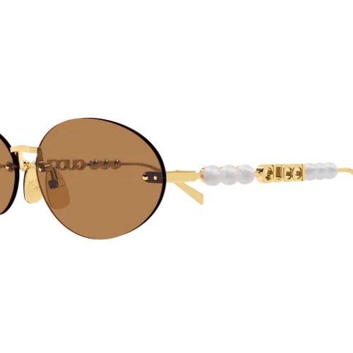 Gucci GG1922S - 003 - 62 Occhiali da sole Gold Oval