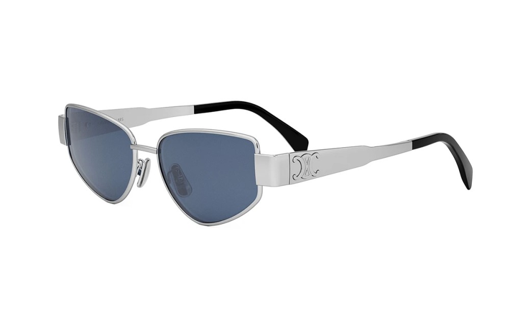 Celine CL40293U - 16V - 55 Occhiali da sole Silver Cat Eye
