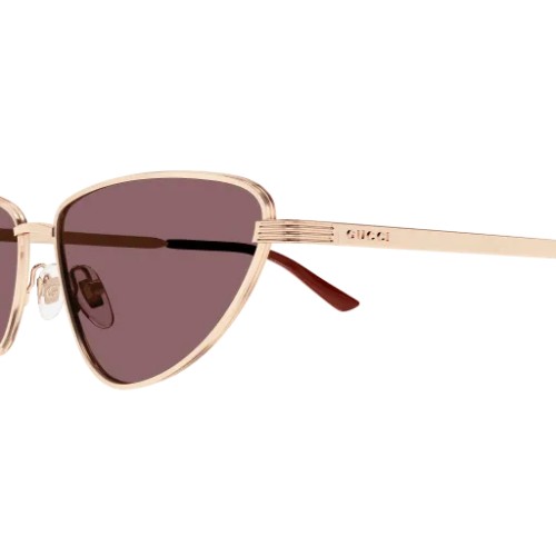 Gucci GG1879S 001 - 003 - 57 Occhiali da sole Gold Cat Eye