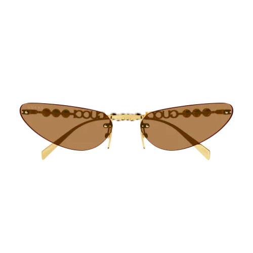 Gucci GG1920S - 003 - 63 Occhiali da sole Gold Cat Eye