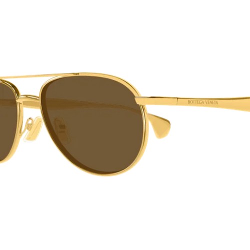 Bottega Veneta BV1419S - 001 - 56 Occhiali da sole Gold Pilot (Aviator)