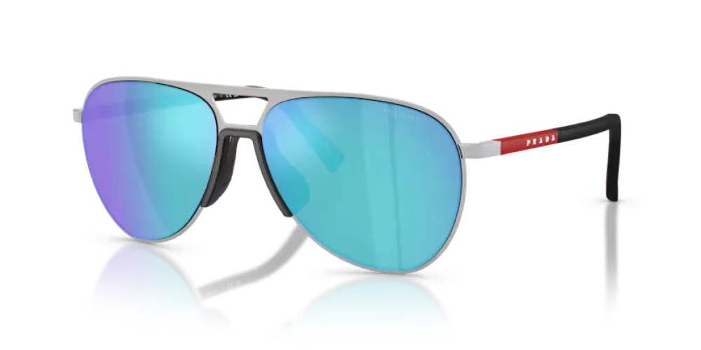 Prada Linea Rossa PS 53ZS - 1BC08R - 59 Occhiali da sole Silver Pilot (Aviator)
