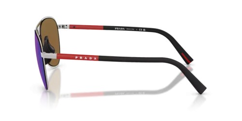 Prada Linea Rossa PS 53ZS - 1BC08R - 59 Occhiali da sole Silver Pilot (Aviator)