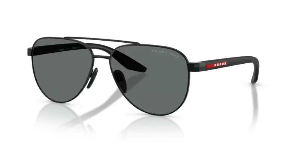 Prada Linea Rossa PS A52S - 1AB5Z1 - 58 - CON LENTI POLARIZZATE Occhiali da sole Black Pilot (Aviator)