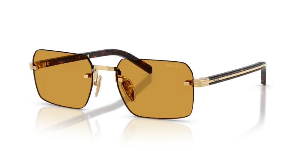PRADA PR D55S - 5AK50P - 55 Occhiali da sole Gold Rectangle