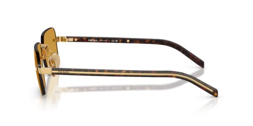 PRADA PR D55S - 5AK50P - 55 Occhiali da sole Gold Rectangle