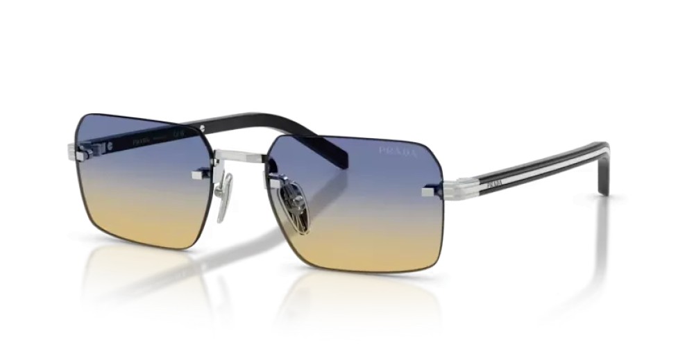 PRADA PR D55S - 1BC50E - 55 Occhiali da sole Silver Rectangle