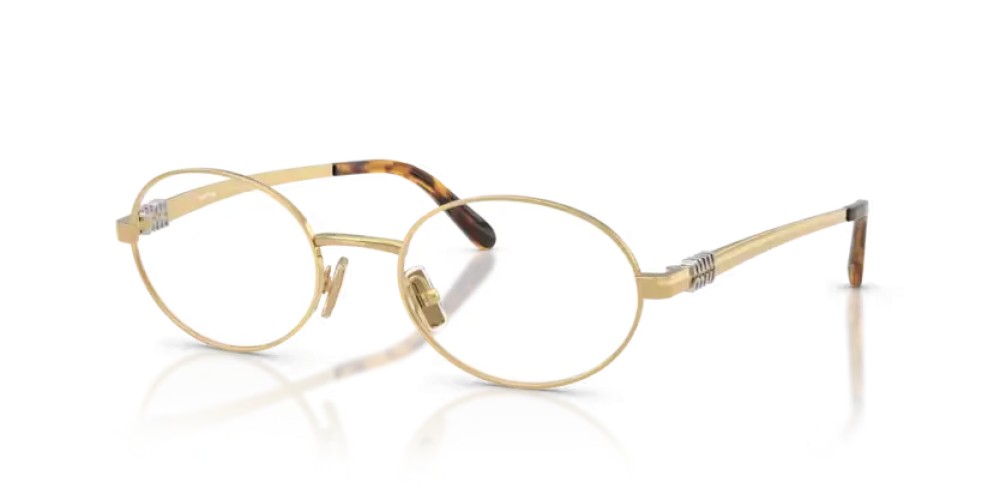MIU MIU MU 50ZV - 5AK1O1 - 52 Montature ottiche Gold Oval