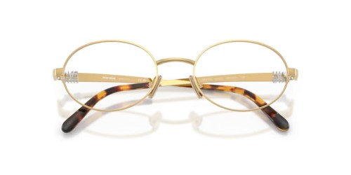 MIU MIU MU 50ZV - 5AK1O1 - 52 Montature ottiche Gold Oval