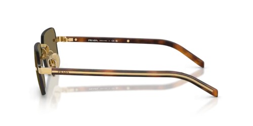 PRADA PR D55S - 5AK90F - 55 Occhiali da sole Gold Rectangle