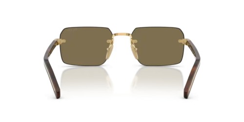 PRADA PR D55S - 5AK90F - 55 Occhiali da sole Gold Rectangle