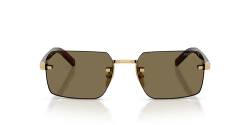 PRADA PR D55S - 5AK90F - 55 Occhiali da sole Gold Rectangle