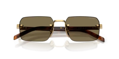 PRADA PR D55S - 5AK90F - 55 Occhiali da sole Gold Rectangle