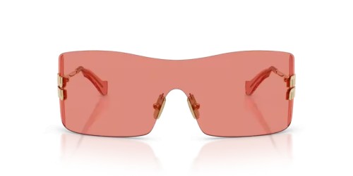 MIU MIU MU B53S - 5AK20Y - 144 Occhiali da sole Gold Rectangle