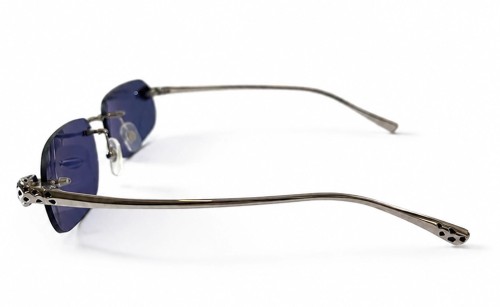 Cartier CT0494O with Custom Lens - 002 - 55 Occhiali da sole Silver Rounded