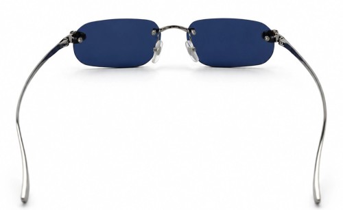 Cartier CT0494O with Custom Lens - 002 - 55 Occhiali da sole Silver Rounded