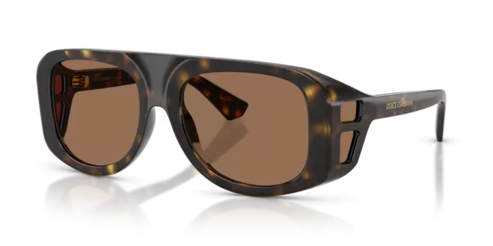 DOLCE & GABBANA DG6208 - 502/73 - 55 Occhiali da sole Havanna Pilot (Aviator)