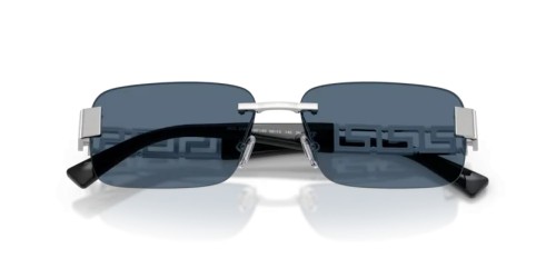 VERSACE VE2298 - 100180 - 58 Occhiali da sole Silver Rectangle