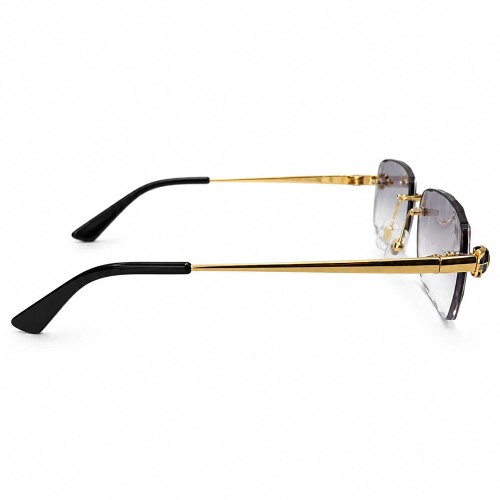 Cartier CT0418O with Diamond Cut Lenses Style - 001 - 58 - LIMITED EDITION Occhiali da sole Gold Rectangle